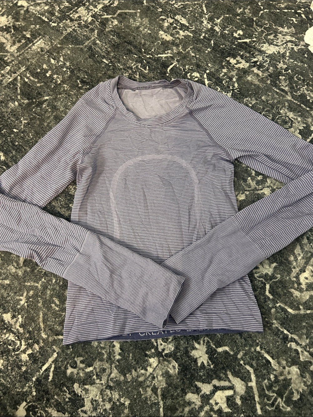 Women’s Lululemon Purple Stripe Swiftly Tech Long Sleeve